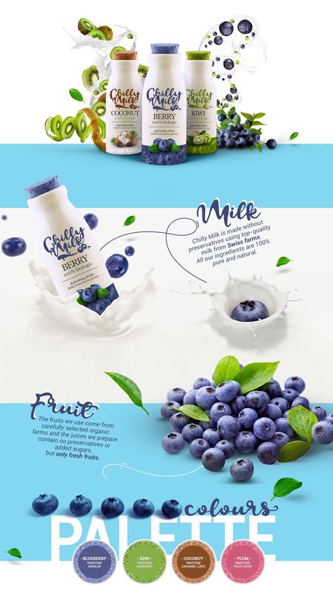 Creative Milk Ads, Milk Website Design, Milk Design, Graphic Designer Studio, Food Web Design, Product Advertising, Milk Brands, Advertisement Design, 광고 디자인