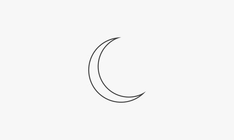 lsimple line icon crescent moon isolated on white background. Crescent Moon Drawing Aesthetic, Moon Tattoo Outline, Fineline Moon Tattoo, Simple Moon Drawing, White Moon Tattoo, Moon Drawing Simple, Moon Line Drawing, Crescent Moon Outline, Crescent Moon Drawing