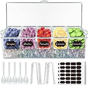 Toppings Bar, Server Tray, Condiment Caddy, Bbq Picnic, Salad Toppings, Clear Ice, Serving Tongs, Plastic Spoons, Ice Cream Toppings