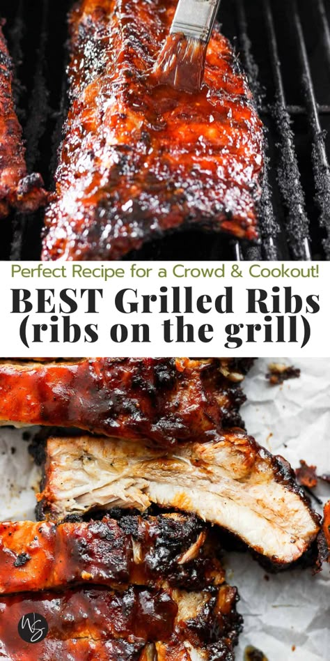 Grilled Ribs Recipe, How To Grill Ribs, Ribs Marinade Recipe, Grilling Ribs, Grill Ribs, Ribs On The Grill, Grilled Ribs, Pork Ribs Grilled, Bbq Recipes Ribs