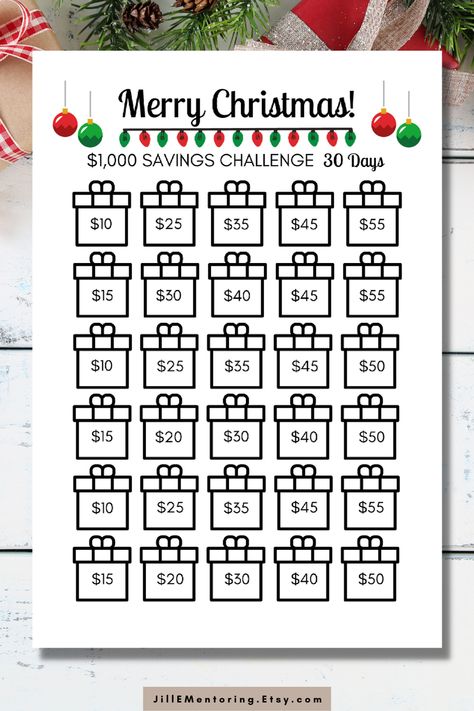 Save 500 In 30 Days, 500 In 30 Days, Christmas Savings Plan, Christmas Savings Challenge, Saving Money Chart, Money Chart, Savings Challenge Printable, Money Saving Methods, Money Saving Techniques