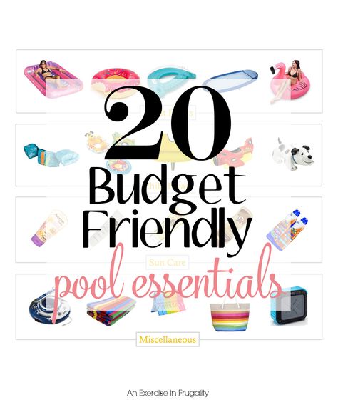 Budget Friendly Pool Essentials- These are great finds, totally affordable must-haves for summer at the pool or beach. I need that raft! Pool Maintenance Checklist, Pool Essentials, Pool Activities, Pool Maintenance, Summer Savings, An Exercise, Budget Friendly Recipes, Pool Hot Tub, Outdoor Parties