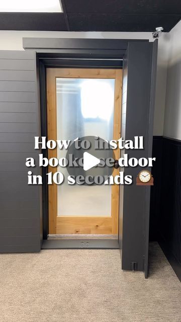 Murphy Door on Instagram: "Ikeas Billy Bookcase wished it could do this 👹#installation #diyproject #diy #bookcasedoor #bookshelf" Sliding Bookcase Door Diy, Diy Bookcase Door, Billy Bookcase Doors, Bookcase Door Diy, Billy Bookcase With Doors, Modern French Cottage, Billy Hack, Murphy Door, Bookcase Diy