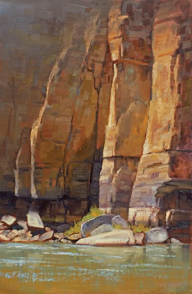 Southwest Art Paintings, River Painting, Western Landscape, Southwestern Art, Western Paintings, River Art, Desert Art, Desert Painting, Art Magazine