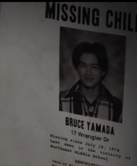 Bruce Yamada Missing Poster, Tristan Pavorang, Blackphone Cast, Bruce Yamada, Tristan Pravong, Missing Poster, School Date, Black Phone, Cinematic Photography