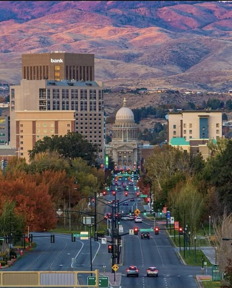 Downtown Boise Idaho, Boise Aesthetic, Boise Idaho Aesthetic, Cecilia Aesthetic, Idaho Aesthetic, Idaho Landscape, Gorillaz Albums, Idaho Boise, America Aesthetic