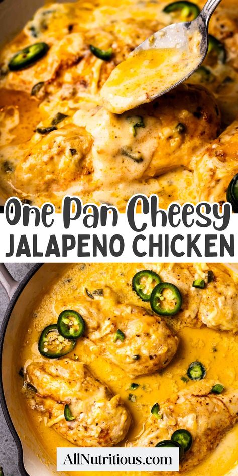 Craving a quick and delicious meal on the keto diet? Try our One Pan Cheesy Jalapeño Chicken recipe – perfect for keto chicken recipes, ideal for keto dinners, and loaded with protein to keep you on track with your high protein diet! Keto Dinner Recipes With Chicken, Keto Jalapeño Chicken, Jalapeño Cheddar Chicken, Chicken Dinner Recipes Keto, Quick Keto Chicken Recipes, Chicken Breast Low Carb Recipes, Jalapeño Chicken Recipes, Keto Jalapeno Chicken, Chicken Jalapeno Recipes