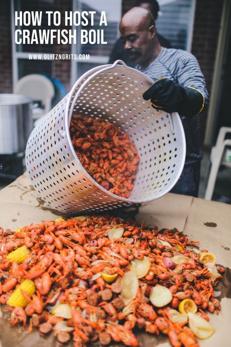 Crayfish Boil Party, Seafood Boil Louisiana Style, How To Cook Crawfish Boil, Boiled Crawfish Recipes Louisiana, Best Crawfish Boil Recipe, Crawfish Boil Side Dishes, Louisiana Seafood Boil, Cajun Seafood Boil Louisiana, Crawfish Boil Party Ideas