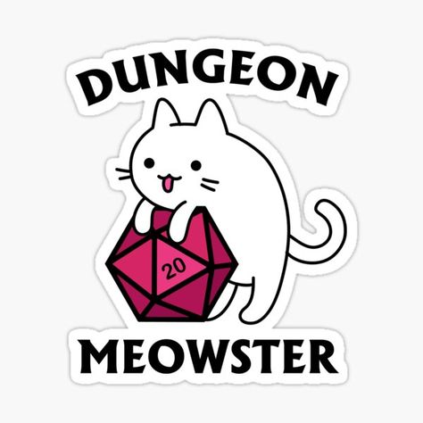 This cute Dungeon Meowster design is inspired by all the DnD cat lovers who love RPG and tabletop gaming. • Millions of unique designs by independent artists. Find your thing. Dnd Cat, Dnd Stickers, Dnd Dungeon Master, Dnd Dungeon, Darkest Dungeon, D&d Dungeons And Dragons, Tuxedo Cat, Unique Cats, Cat Quotes