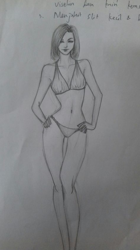 Bikini sketch How To Draw Bikinis, Book Cover Artwork, Silhouette Drawing, Print Design Art, Fashion Illustration Sketches Dresses, Human Drawing, Drawings Of Friends, Easy Drawings Sketches, Fashion Illustration Sketches