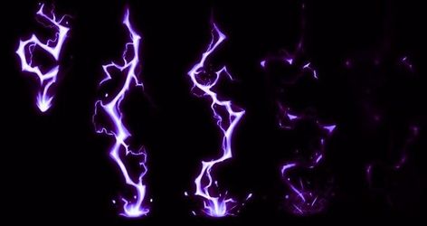 Lightning Reference, Lightning Animation, How To Do Animation, Lightning Art, Lightning Powers, Purple Lightning, Game Effect, Elemental Magic, Super Powers Art