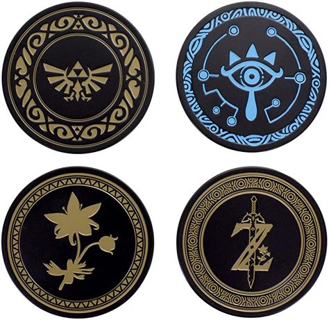 Amazon.com: Paladone The Legend of Zelda Metal Drink Coasters: Home & Kitchen Anime Home Decor, Zelda Gifts, Cheap Stocking Stuffers, Metal Coasters, Cool Coasters, Bar Coasters, Beer Mats, Stocking Stuffers For Men, Breath Of The Wild