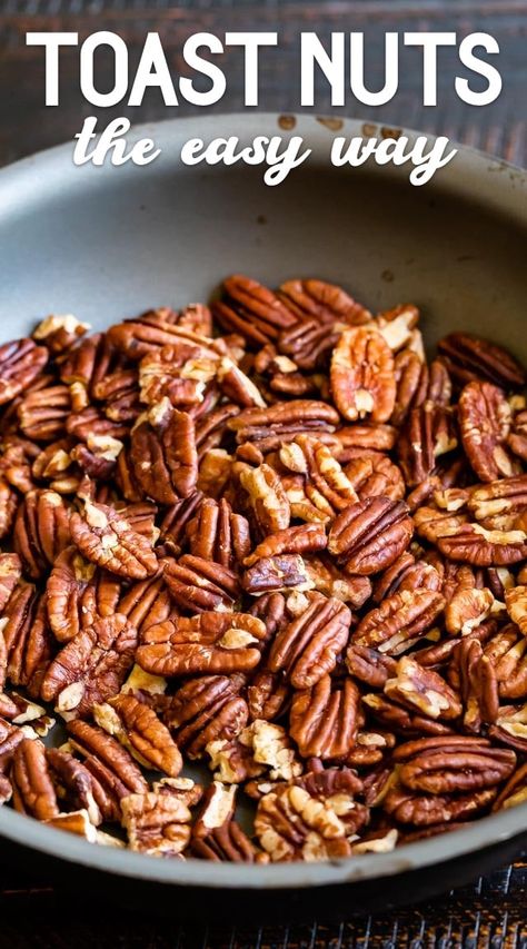 Roasted Pecans Recipe, Roasted Nuts Recipe, Dessert Hacks, Pecan Desserts, Crazy For Crust, Roasted Walnuts, Roasted Pecans, Nut Recipes, Pecan Recipes