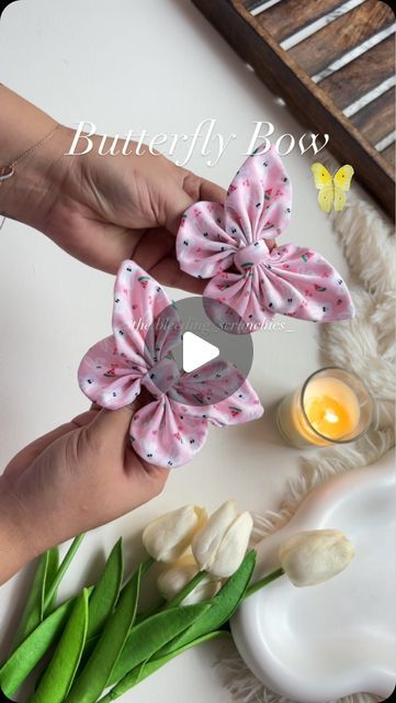 Baby Bows Diy, Hair Bow Ideas, Bow Sewing Pattern, Bows In Hair, Butterfly Sewing, Diy Baby Bows, Unique Hair Bows, How To Make Butterfly, Butterfly Bow