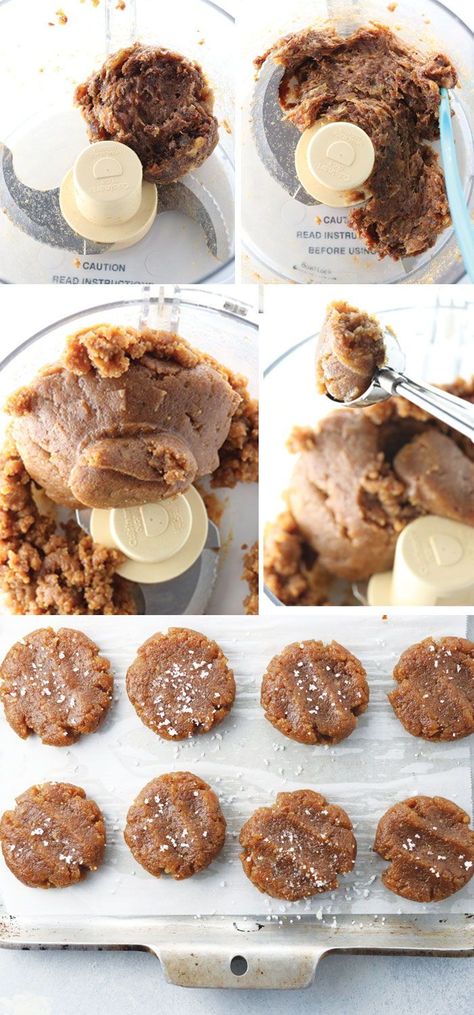 Cookie Recipes Peanut Butter, Date Cookies, Peanut Butter Cookie Dough, Vegan Peanut Butter, Flax Seeds, Medjool Dates, Healthy Sweets Recipes, Healthy Cookies, Vegan Sweets