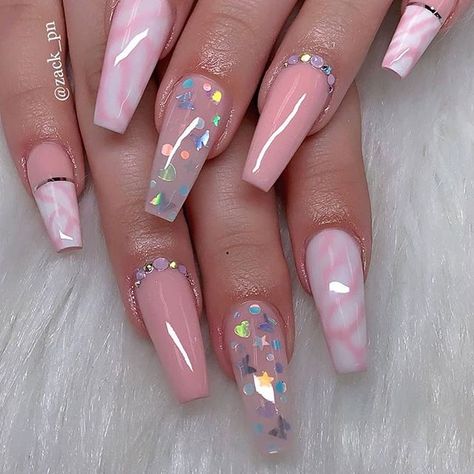 #nailsonfleek hashtag on Instagram • Photos and Videos Ombre Acrylic Nails, Cute Acrylic Nail Designs, Summer Acrylic Nails, Pink Acrylic Nails, Coffin Nails Designs, Cute Nail Designs, Fancy Nails, Dope Nails, Best Acrylic Nails