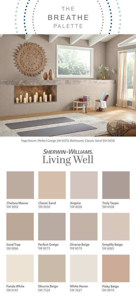 Light Stone Paint Color, Cozy Light Paint Colors, Sw 6036 Angora, Hygge Paint Colors Sherwin Williams, Light Taupe Paint Color Living Room, Sherwin Williams Master Bath Colors, Relaxing Interior Paint Colors, Pearls And Lace Paint Color, Sand Trap Sherwin Williams