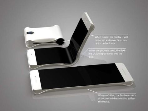 #Samsung promises foldable smartphones by 2015. #Technology #News...I'll believe it when I see it. Phone Concept, Gadget Tecnologici, Future Gadgets, 3d Camera, Smartphone Technology, Amazing Technology, Mobile News, New Tech, Pc Portable