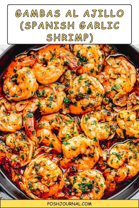 Looking to add a touch of Spanish flair to your dinner routine? Look no further than Gambas al Ajillo! This mouthwatering dish brings the flavors of Spain straight to your kitchen, offering a restaurant-quality experience in under 30 minutes from preparation to plate. Spanish Garlic Shrimp Recipes, Spain Dishes Spanish Recipes, Spanish Style Shrimp, Spanish Healthy Recipes, Easy Spanish Dishes, Spanish Lunch Ideas, Spanish Seafood Recipes, Spanish Shrimp Recipes, Spanish Charcuterie Board