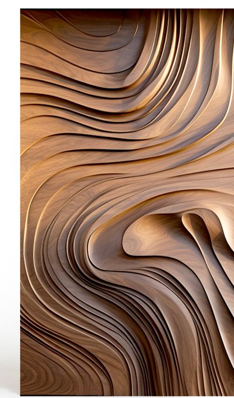 Biophilic Furniture, Curve Wall Design, Wavy Wood, Parametric Wood Art, Wave Inspired Architecture, Wooden Parametric Architecture, Waves Inspired Architecture, Texture Interior Design, Timber Parametric Architecture