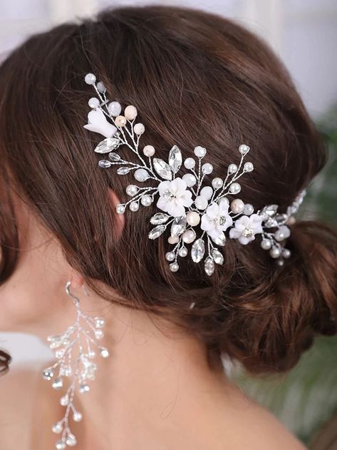 Flower Women, Handmade Headband, Party Hair, Head Jewelry, Beaded Jewelry Tutorials, Handmade Headbands, Party Hairstyles, Hair Ornaments, Bridal Dress