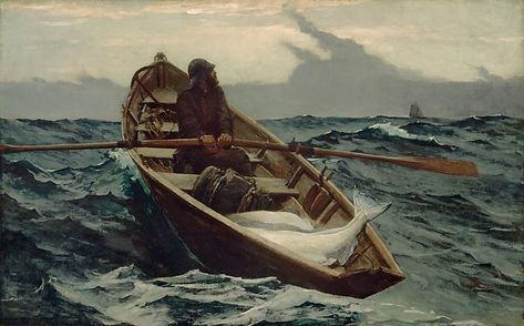 Winslow Homer | The Fog Warning (Halibut Fishing) | American | The Metropolitan Museum of Art Homer Winslow, Winslow Homer Paintings, Halibut Fishing, Sailing Art, Maritime Art, Winslow Homer, Collage Artwork, The Fog, Art Masters