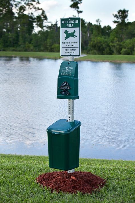 Dog Waste Station, Pet Waste Station, Pet Station, Community Spaces, Dog Yard, Waste Container, Retail Signs, River Trail, Bag Dispenser