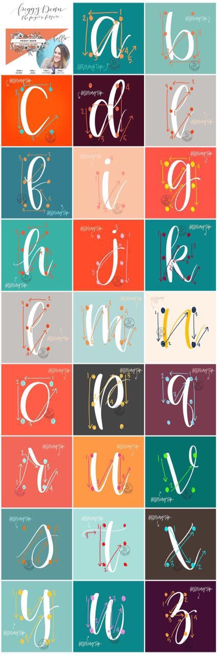 Alfabet Letters, Hand Lettering Alphabet, Creative Lettering, Calligraphy Alphabet, Lettering Practice, Calligraphy Letters, Lettering Tutorial, Bullet Journal Doodles, Chalkboard Art