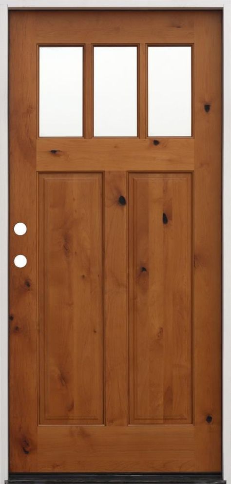 Craftsman Exterior Door, Single Front Door, Wood Front Entry Doors, Craftsman Door, Stained Doors, Craftsman Exterior, Gorgeous Doors, Wood Front Doors, Front Entry Doors