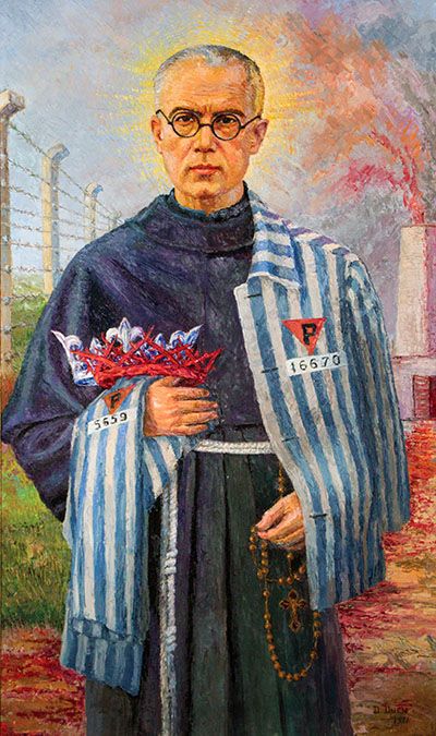 Saint Maximillian Kolbe, St Maximilian Kolbe, Maximilian Kolbe, St Maximilian, Franciscan Friar, Catholic Images, Pope John, Catholic Art, Roman Catholic