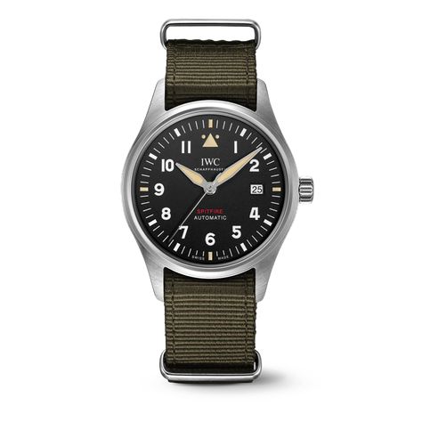 IW326801-Pilot’s Watch Automatic Spitfire Iwc Spitfire, Iwc Watches Pilot, Green Textile, Iwc Schaffhausen, Iwc Pilot, Iwc Watches, Pilot Watch, Nato Strap, Cartier Tank