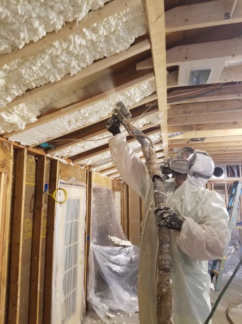 Spray Foam Insulation Kits, Metal Building Insulation, Andy Bell, Cellulose Insulation, Building Insulation, Installing Insulation, Spray Insulation, Roof Insulation, Spray Foam Insulation