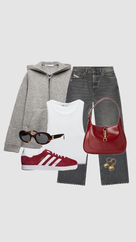 Look Adidas, Looks Pinterest, Pieces Of Clothing, Uni Outfits, Stockholm Fashion, Mode Inspo, Grey Jeans, 가을 패션, Looks Style