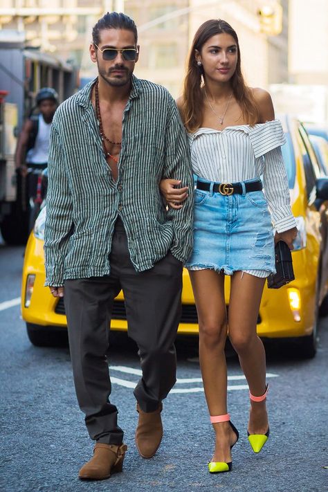 Check out the Gucci belt outfits fashion girls have been concocting as of late. Fresh inspiration for the iconic accessory is right this way. Gucci Belt Outfits, Giotto Calendoli, Patricia Manfield, Gucci Belt Outfit, Stylish Couples, Couples Style, Belt Outfit, Couple Fashion, Walking Outfits