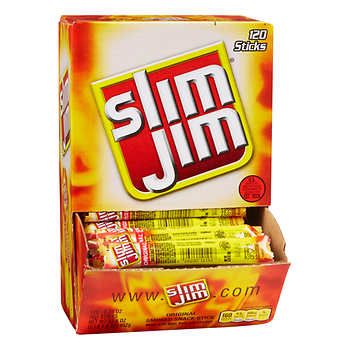 Slim Jim Smoked Snack Stick, Original, 0.28 oz, 120-count Healthy Crackers, Turkey Jerky, Chipped Beef, Meat Stick, Snack Sticks, Slim Jim, Slim Jims, Potato Crisps, Meat Snacks