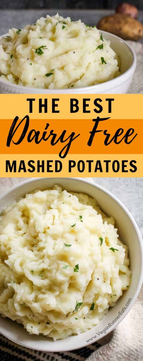 The best dairy free mashed potatoes recipe - healthy and easy enough to make every day, yet still perfect for special occasions like Thanksgiving, Christmas, or St Patrick's Day! These vegan mashed potatoes are made with no butter, but they taste just as decadent. See my special trick for cooking potatoes that helps make the creamiest, fluffiest mashed potatoes ever! #healthyrecipes #sidedishes #veganrecipes #dairyfree #dairyfreerecipes #vegandinners #meatlessmonday #wholefoodplantbased #wfpbno Dairy Free Thanksgiving, Cooking Potatoes, Dairy Free Mashed Potatoes, Dairy Free Recipes Dinner, Vegan Mashed Potatoes, Mashed Potatoes Recipe, Healthy Potato Recipes, Dairy Free Dinner, Mashed Potato Recipes