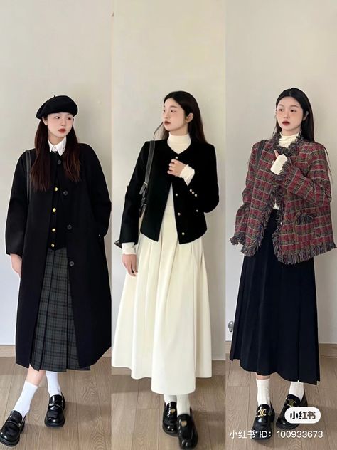 Long Skirt Outfits Korean, Winter Inspo Outfits, Skirt Outfits Korean, Smart Casual Work Outfit Women, Modest Girly Outfits, Fashion Outfits Korean, Stylish Outfits Casual, Neat Casual Outfits, Outfit Korean Style