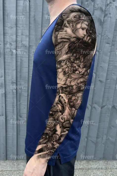 I will professional tattoo design black and white or color Sleeve Snake Tattoo, Snake And Flowers Tattoo, Snake And Flowers, Tattoo Salon, Black And White Lion, Design Black And White, Flowers Tattoo, Full Sleeve Tattoo, White Lion