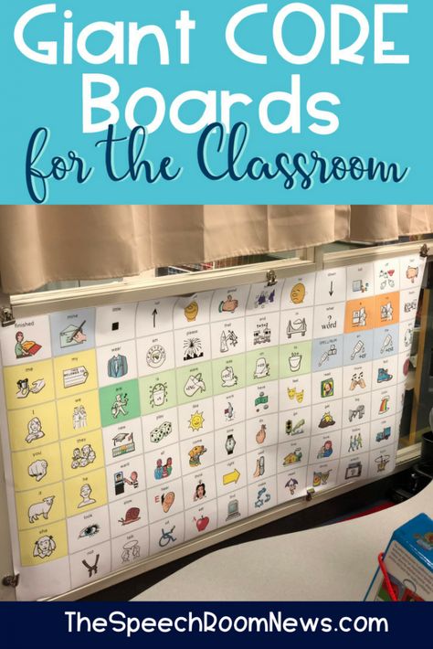 Giant CORE Boards for AAC in the classroom. - Speech Room News Lamp Aac Activities, Core Vocabulary Aac, Aac Activities, Core Vocabulary Activities, Classroom Communication, Communication Boards, Play Therapy Techniques, Language Therapy Activities, Core Words