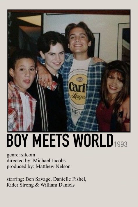 Boy Meets World Poster, Will Friedle, William Daniels, Rider Strong, Danielle Fishel, World Poster, Posters Minimalist, World Movies, Boy Meets World