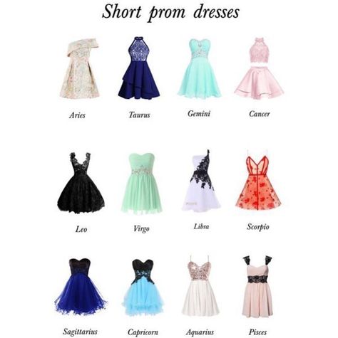 Find the perfect dress by your zodiac sign! Zodiac Sign Dresses, Prom Polyvore, Retro Ootd, Zodiac Clothes, Virgo Aquarius, Sign Dress, Astrology Aesthetic, Libra Pisces, Zodiac Sign Fashion