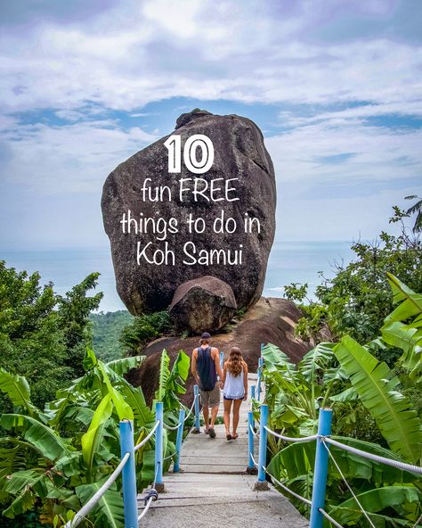 Koh Samui, Thailand! 10 fun free things to do on the notoriously touristy and expensive island of Koh Samui Backpack Thailand, Kho Samui, Ko Samui Thailand, Thailand Honeymoon, Thailand Adventure, Thailand Vacation, Thailand Trip, Ko Samui, Thailand Travel Guide