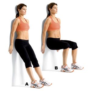 wm-0804-wall-squat Lunch Hour Workout, Burn Thigh Fat, Lose Thigh Fat Fast, Wall Squat, Jeff Seid, Lose Thigh Fat, Tone Thighs, Inner Thigh Workout, Lean Legs