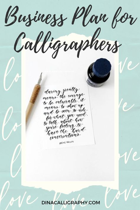 So you want to start a calligraphy business, but you don’t know where to start? A business plan is a great way to plan out what you envision for your business and specific milestones to meet along the way. Continue reading for my process of creating a business plan. Calligraphy Business Ideas, Calligraphy Business, Hand Lettering Business, Making A Business Plan, Diy Calligraphy, Pointed Pen Calligraphy, Creating A Business Plan, Writing A Business Plan, Learn Calligraphy