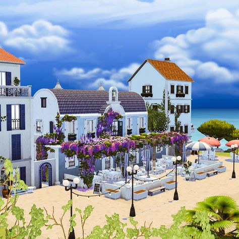 Sims 4 Tartosa, Sims 4 Restaurant, Bar Lounge Area, Mediterranean Restaurant, Maximalist Home, Get Engaged, Maximalist Style, Dinner Restaurants, Modern Mansion