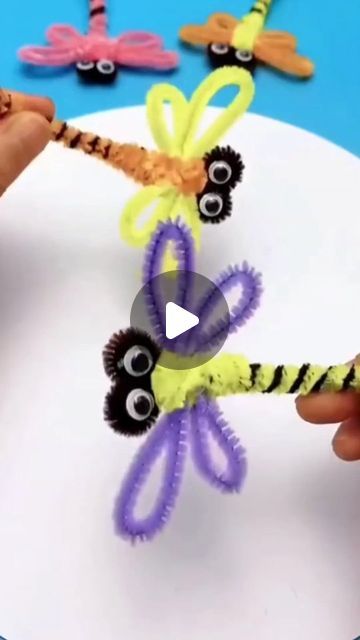 Pipe Cleaner Dragonfly, Quilting Fabric Projects, Weather Activities For Kids, Easy Art For Kids, Mixed Media Crafts, Vbs Crafts, Easter Decorations Dollar Store, Easter Decorations Christian, Creative Craft