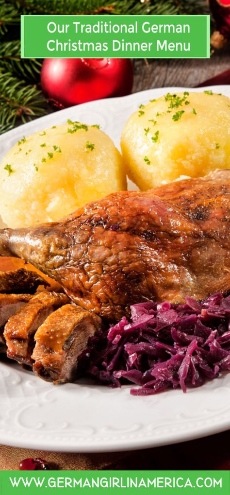 Our Traditional German Christmas Dinner Menu | A German Girl in America German Christmas Dinner, Traditional German Christmas, Easy German Recipes, German Christmas Traditions, German Christmas Food, Traditional German Food, German Food Authentic, German Baking, Christmas Dinner Menu