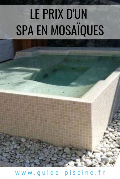 Luxueux, le spa mosaïque offre un aspect élégant incomparable à votre spa. Découvrez le prix de ce type de spa. #spa #mosaique #exterieur #interieur Spa Jacuzzi, Spa Day, Hot Tub, Spa, Swimming, Pool, Outdoor Decor, Bed, Pins