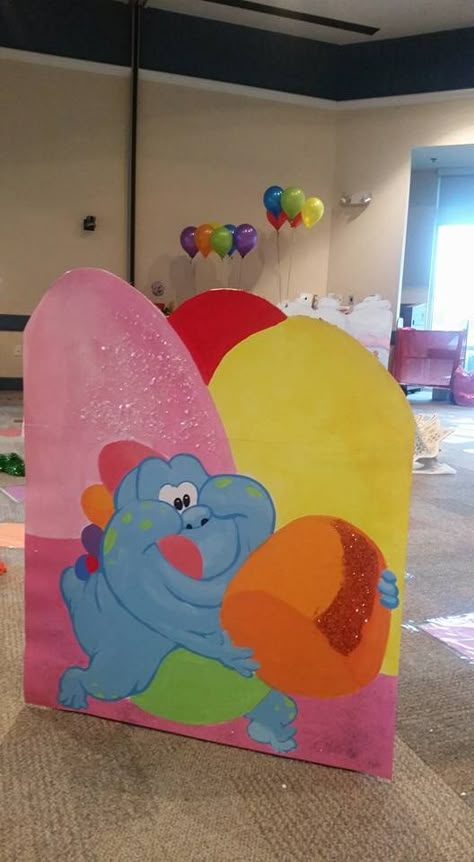 Candyland Hallway Decorations, Gumdrop Mountain Decorations, Candy Land Themed Parade Float, Candy Land Homecoming Float, Candyland Homecoming Float, Lifesize Candyland Game, Candyland Entrance Decor, Church Game Night, Candy Theme Classroom