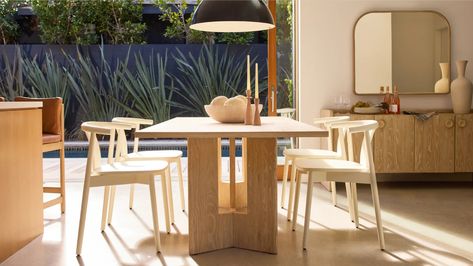 Shop Luxury Home Furniture Online | West Elm KSA Patio Lounge Furniture, Set Meja Makan, Luxury Home Furniture, Furniture Trends, Wood Dining Chairs, Outdoor Dining Furniture, Leather Dining Chairs, Key Details, Modern Dining Room